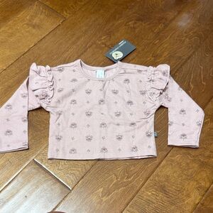 NWT Size 2T Modern Moment Pink Ruffled Sleeve Top